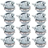 Fuzbaxy 12pcs 1/2Inch Clamp Type Cable Connectors for Metallic Conduit Protect Cables Silver-Zinc