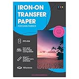 PPD Inkjet PREMIUM Iron-On Dark T Shirt Transfers Paper LTR 8.5x11' pack of 100 Sheets (PPD004-100)