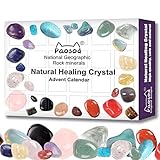 Paosod Healing Crystal Advent Calendar 2022 - 24 Pcs Christmas Novelty Toy Set - 2023 New Year 24 Days Countdown Board Game-Christmas Countdown Calendars for Christmas Home Garden Decoration