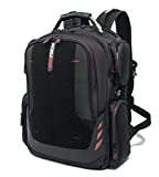 Core Gaming Laptop Backpack From Mobile Edge, 17.3”, External USB 3.0 Quick-Charge Port w/Built-in Charging Cable, Patch Panel - Black w/Red Trim - Includes Core Gaming T-Shirt (Size Large) – MECGVBPS