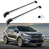 MotorFansClub Roof Rack Cross Bars Fit for Compatible with Kia Sorento 2015 2016 2017 2018 Baggage Locking Roof Rack Crossbars Luggage Rack Cargo with Cars Aluminum Alloy,Silver