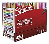 Sharpie Permanent Markers Ultimate Cosmic Color Collection, Fine and Ultra Fine Points, Assorted Colors, 45 Count