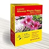 Galada 4x6 High Glossy Photo Paper Works with All Inkjet Printers Vivid Color Waterproof Instant Dry Anti-UV (240gsm 100 sheets)