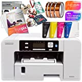 Sawgrass UHD Virtuoso SG500 Sublimation Printer Starter Bundle with Paper, Inks, Tape, Blanks, Designs