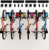 Dirza Bike Storage Rack Wall Mount Garage Bike Hanger for 6 Bicycles Adjustable Bike Hooks for Home indoor Holds Up to 500lbs(6 bike hooks + 6 bike accessory hooks)