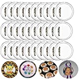 30 Pcs 2.36'' Pin Button Badge Acrylic Clear Pin Buttons Blank Badge Making Kit Acrylic Badge Maker for Craft DIY Kids' Paper Craft Activities etc