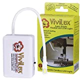 ViviLux Bright Flexible LED Craft & Sewing Light; USB Rechargeable Cordless Small Task Light for Sewing Machine, Crafting & Hobbies; Mounts with Hook & Loop Tape; 1200 Lumens Natural Daylight US Plug