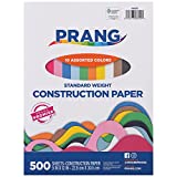 Prang (Formerly Art Street) Construction Paper, 10 Assorted Colors, Standard Weight, 9' x 12', 500 Sheets