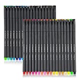 36 Colored Pens Fine Point Markers, Fine Tip Drawing Pens, Porous Fineliner Pens for Bullet Journal Planner Writing Note Taking Calendar Agenda Coloring Art School Office Supplies