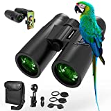 UBeesize 12x42 HD Binoculars for Adults with Upgraded Phone Adapter, Professional Binoculars with Clear Low Light Vision, Waterproof Binoculars for Bird Watching, Hunting, Travel and Outdoor Sports