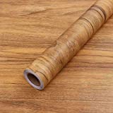 15.7' ×118' Wood Grain Wallpaper Peel and Stick Vinyl Film Self Adhesive Decor Wall Paper for Cabinet Drawer Shelf Liner Easy to Clean