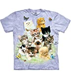 10 Kittens T-Shirt by The Mountain 100% Cotton Short Sleeve fits Teens & Adults (Large)