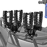 kemimoto Double Gun Holder for ATV, Gun Mount for ATV, Bow Rack Tool Grips with Rubber Straps Compatible with Hunting Bike Mobility Scooter Treestand