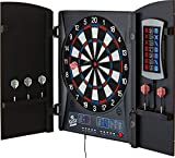 Fat Cat Mercury Electronic Dartboard, Built In Cabinet Doors With Integrated Scoreboard, Dart Storage For 6 Darts, Dual Display In Two Colors, Compact Target Face For Fast Play