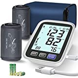Blood Pressure Machine Upper Arm, 2 Size Cuffs M/L and XL, Medium/Large 9'-17' and Extra Large Cuff 13'-21', Accurate Automatic Digital BP Cuff Home Use, Large Backlit LCD, BP Monitor 2-User 1000 Mem