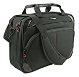 KROSER Laptop Bag 15.6 Inch Laptop Briefcase Laptop Messenger Bag Water Repellent Computer Case Laptop Shoulder Bag Durable Tablet Sleeve with RFID Pockets for Business/College/Women/Men-Black/Red