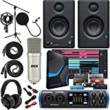 PreSonus Studio 26c 2x4,192 kHz USB Audio/MIDI Interface with Studio One Artist Software Pack w/Eris 3.5 BT Pair Studio Bluetooth Monitors and 1/4” Instrument Cable