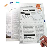 (2 Pack) MagniPros Large Full Page 3X Magnifier Premium Magnifying Sheet Fresnel Lens 7.5' X 10.5' with 3 Bonus Bookmark Magnifiers Ideal for Reading Small Prints & Low Vision Seniors