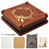 Large Wooden Flower Press Kit - DIY Arts and Craft Kit with Dried Flowers - 10 Layers - Solid Maple Wood Flower Pressing Kit for Adults with Storage Bag - Arts and Crafts for Adults - 10x10 inches