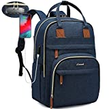 LOVEVOOK Laptop Backpack for Men & Women Unisex Travel Anti-theft Bag Business Work Computer Backpacks Purse College School Student Bookbag, Casual Hiking Daypack with Lock, 15.6 Inch, Navy