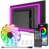 New Fi LED Strip Lights,9.8ft Tv Led Backlight for 32-75 inch TV, PC, Mirror with 40 Keys Remote and APP Control, RGB 5050 DIY Colors TV LED, 28 Scene Modes, Music Sync (9.8feet)