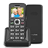 Easyfone T200 4G Unlocked Big Button Senior Cell Phone, Easy-to-Use Basic Feature Mobile Phone for Elderly, Kids and Backup with SOS Button and Charging Dock, FCC/IC Certified (Black)