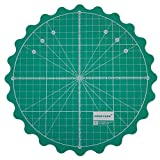 HONEYSEW Circle Rotary Cutting Mat Diameter 20cm(8') Self Healing for Any Table Protection Board Quilt Fabric Doing Crafts Sewing Quilting Projects Rotating Cutter Pad (Green Color)