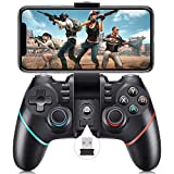 Vbepos Mobile Gaming Controller, Upgrade Bluetooth & 2.4G Wireless Controller Game Joystick for iPhone Android/ PC Windows/ Smart TV/ PS3/ PS4