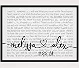 Custom Anniversary Gift for Husband Song Lyrics Print, Wedding Song Lyric, First Dance Song Poster, Wall Art Decor, Valentines Day Gifts