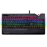 ASUS ROG Strix Flare (Cherry MX Brown) Aura Sync RGB Mechanical Gaming Keyboard with Switches, Customizable Badge, USB Pass Through and Media Controls