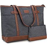 Laptop Tote Bag,RAVUO Water Resistant Lightweight Women 15.6 Inch Laptop Work Bag Teacher Bag Carry On Shoulder Bag with Padded Laptop Compartment