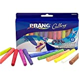 Prang Gallery Ambrite Paper Chalk, Colored Chalk for Use on Wet or Dry Paper, Tapered, Assorted Colors, (53012), Multicolored, 12 Count (Pack of 1)