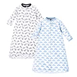 Hudson Baby unisex baby Cotton Long-Sleeve Sleeping Bag, Sack, Wearable Blanket, Paper Airplane, 0-3 Month US