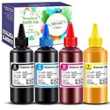 Topcolor Sublimation Ink Refilled Bottles for WF7710 WF7720 WF7710 ET-2720 ET-2760 ET-2850 ET-4700 ET-15000 C88 C88+ Inkjet Printers Heat Press Transfer on Mugs, Pillows, Plates, T-Shirts, 400ML