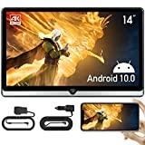 14 inch New 4K Android 10.0 Portable Car TV Headrest Monitor Tablet for back seat, Support Phone Wireless mirroring Touch Screen,with WiFi/Bluetooth/HDMI/USB/AV in/FM/Airplay Video Player 2G+32G(1*PC)