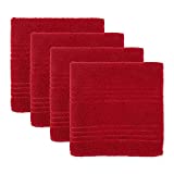 DII Microfiber Multi-Purpose Cleaning Towels & Cloths, Red (4), Dishcloth, 4 Piece