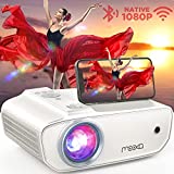 MOOKA Native 1080P Projector with WiFi and Bluetooth, 8500L FHD Movie Projector for Outdoor, Hi-Fi Speaker, Zoom, Sleep Timer, Bag, Support 300' Screen Mini Projector for Phone/TV Stick/Laptop/Xbox