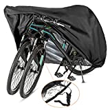 GES Bike Cover for 2 or 3 Bikes, XL Waterproof Outdoor Bicycle Cover Oxford Fabric Storage Rain Sun UV Dust Wind Proof Motorcycle Covers for Mountain Road Electric Bike Tricycle Cruiser (XL)