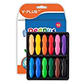 Peanut Crayons for Toddlers, 12 Colors Non-Toxic Crayons, Easy to Hold Washable Safe Toddler Crayons for Kids, Coloring Art Supplies