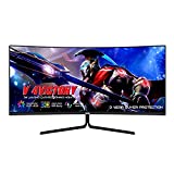 VIOTEK GNV34DBE2 34-Inch UWQHD 144Hz Multimedia Gaming Monitor, Ultrawide 21:9 3440x1440p, Low Lag 1ms MPRT, FreeSync & G-Sync-Ready, HDR, 4000:1, 2X DP 2X HDMI 1x Audio Out (VESA)
