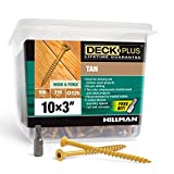 Deck Plus 48419 Wood Screws #10 x 3', Tan, 5lb Box