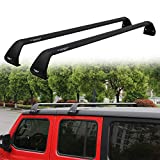 Snailfly Black Luggage Roof Rack Fit for 2007-2022 Jeep Wrangler JK JL Gladiator JT 2&4 Door Cross Bars