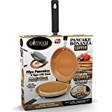 Gotham Steel Double Pan, The Perfect Pancake Maker – Nonstick Copper Easy to Flip Pan, Double Sided Frying Pan for Fluffy Pancakes, Omelets, Frittatas & More! Pancake Pan Dishwasher Safe