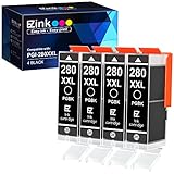 E-Z Ink (TM) Compatible Ink Cartridge Replacement for Canon PGI-280XXL PGI 280 XXL Compatible with PIXMA TR7520 TR8520 TS6120 TS6220 TS8120 TS8220 TS9120 TS9520 TS9521C Printer (4 Black)