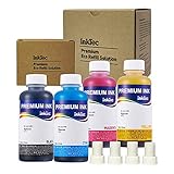 InkTec Compatible Refill Ink 100ML 4 Colors(CMYK) - Compatible with Epson EcoTank & L Series Printers | Epson L Series, EcoTank, Workforce, Workforce Pro, Stylus Photo Series