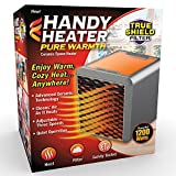 Ontel Handy Heater Pure Warmth Ceramic Space Heater, 1200 Watts, 3-Speed Adjustable, Quiet Operation