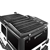 for Jeep Wrangler JK Roof Rack Hard Top Luggage Carrier Basket w/ LED Lights Compatible with Jeep Wrangler JK Unlimited 4-Door 2007-2018