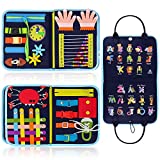 JAGSYJOY Montessori Busy Board Toys for Toddlers Ages 1-4 Year Old Girls and Boys - Child Educational Preschool Sensory Book for Airplane and Car Travel