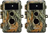 2-Pack Outdoor Game & Deer Trail Cameras Camo No Glow Night Vision 24MP 1296P MP4 Video for Hunting Wildlife & Home Surveillance Motion Activated Waterproof Field & Backyard Camera Photo & Video Model