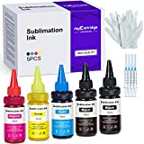 myCartridge SUPCOLOR Sublimation Ink Refill for Ecotank ET2720 ET2760 ET4700 ET15000 ET2750 C88 C88+ WF7710 WF2750 WF3620 Inkjet Heat Press Transfer on Mugs Plates T-Shirts Pillows Phone Case, 5 Pack